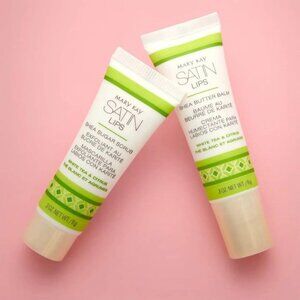 MARY KAY Satin Lips Shea Butter Balm Plus Sugar Scrub Lip Care Duo, New